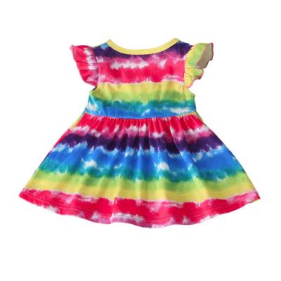 China 2020 new style Anti-wrinkle girls summer dress baby rainbow dress princess tutu dress for sale