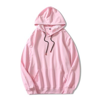 China 2021 New Clothing Anti-wrinkle Custom Solid Color Cotton Wholesale Couples Pullover Hoodies 100% for sale