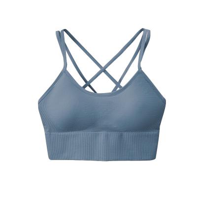 China 2021Wholesale OEM Sports Bra Women Sports Bra Breathable Warm Halterneck Shockproof for sale