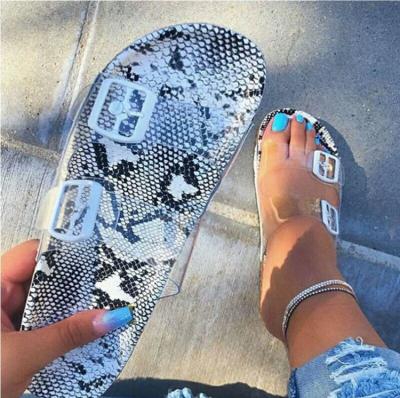 China New Fashion Trend PVC Beach Sandals Women Crystal Slippers for sale