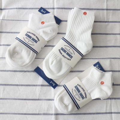 China Breathable High Quality Cotton Ankle Socks Crew Socks For Boys And Girls for sale