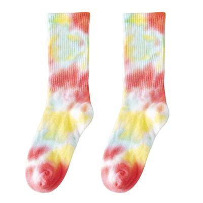 China 2020 Fashion Antibacterial Tie Dye Socks For Boys Girls Basketball Sports Socks for sale