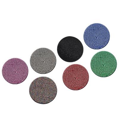 China Full Drill Sustainable 2.75 Inch Non-Slip Oval PvcCrystal Water Coaster. diameter full coaster soft drill for sale