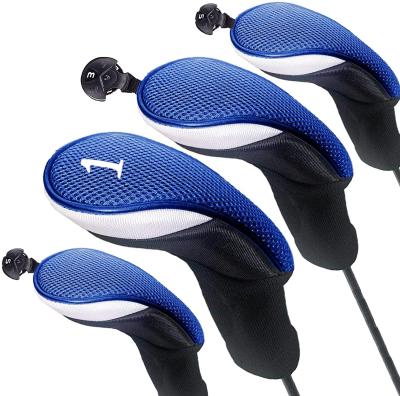 China Wholesale High Quality Durable Golf Club Headcovers Long OEM Wooden Headcover Neck Fits All Fairway Driver 3 Pcs Durable Nylon /Set for sale