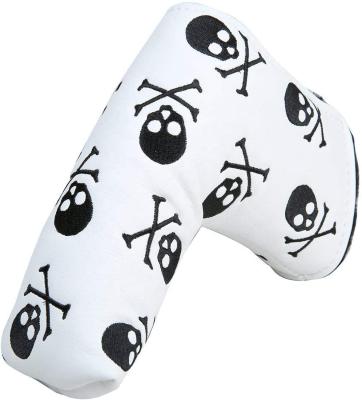 China Fashional Good Quality Custom Logo Putter Head Cover Golf Headcover Embroidery Blade Putter Covers for sale