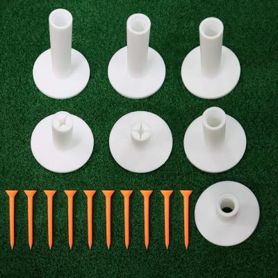 China Winter Golf Eco-Friendly Hot Sales Tee Range Training Rack Training Practice Mat Rubber Tees Bulk Short White Rubber Rack With Best Price for sale