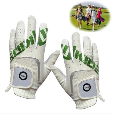 China Solf And Durable Hot Sales Kids Golf Glove Wholesale Ladies Mens Full Fingers Anti Slip Grip Printed Leather Logo Custom Colors PU Golf Gloves for sale