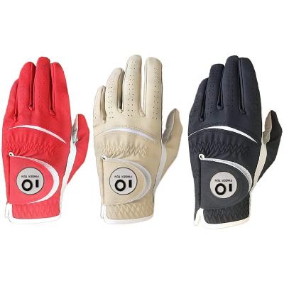 China Custom Leather Mens Factory PU Color Golf Gloves Mens Left Hand Right for sale