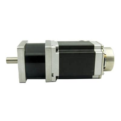 China Planetary gear NEMA34 stepper motor with DC gear brake motor reducer 5:1/10:1/16:1/20:1/40:1/50:1 NEMA34 planetary gear stepper motor brake weight 3.3Nm/4.5Nm/8.5Nm/12Nm with brake for sale