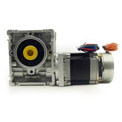 China Worm gear NEMA23 stepper motor with brake 3.0-4.0A 1.3NM/2.3NM/2.6NM/3.5NM worm stepping reducer 5:1/7.5:1/10:1/15: 1/20:1/25:1 NEMA23 worm gear stepper motor with brake for sale