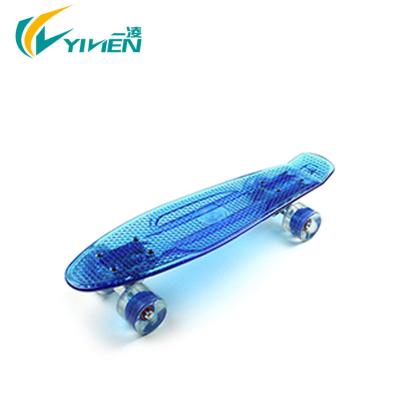 China Cheap Selling Transparent PP+Aluminum+PU Plastic Skateboard for sale