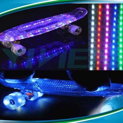 China PP+Aluminum+PU original led skateboard with led wheels for mini skateboard cruiser for skating for sale