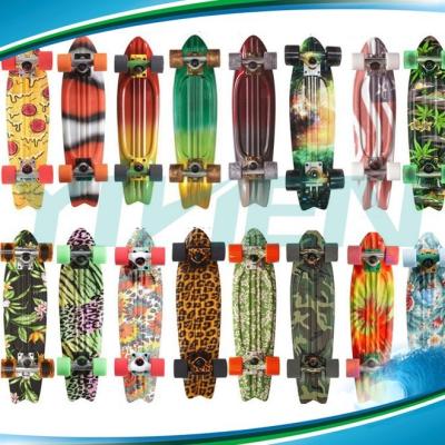 China PP+Aluminum+PU Deck 22inch Graphic Cruiser Skateboard Plastic Longboard for sale