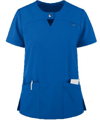 China High Quality Nurse Uniform Medical Uniforms Gal Jewel Neck Scrub Top Hot Sale Medical Hospital Scrub Tops for sale