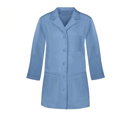 China New Hospital Uniform Women's Breathable Polyester+cotton+spandex Lab Coat for sale