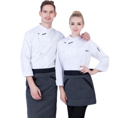 China Breathable Custom Italian White Kitchen Cooking Clothes Shirt Restaurant Hotel Unisex Uniform for sale