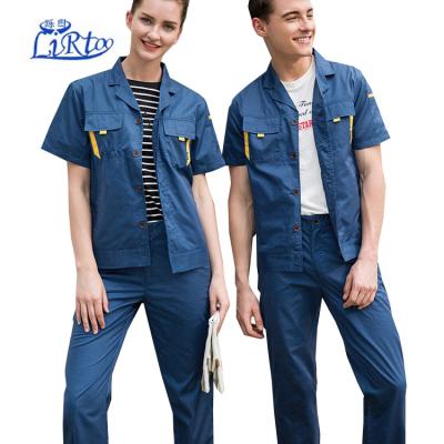 China Custom Made Summer Short Sleeve Unisex Workwear Workwear Design Workwear Uniform Sets For Worker for sale