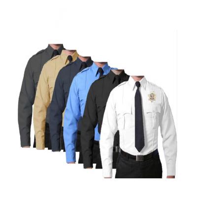 China Wholesale First Class Anti-pilling 100% Polyester Cotton Long Sleeve Security Guard Uniform Men Shirt for sale