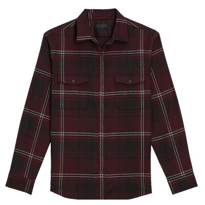 China Good Quality Black And Red Work Shirt Autumn Long Sleeve Plaid Shirts Tops Shirt for sale