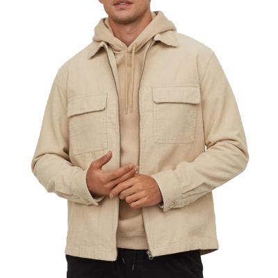 China Jacket Corduroy Working Uniform Men's Jacket Types Contrast Collar Flap Pocket Suede Jacket for sale