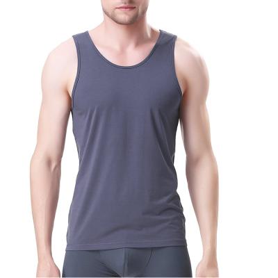 China High Quality QUICK DRY Rayon Bamboo Knit Men's Stretch Gym Tank Top Fitness for sale