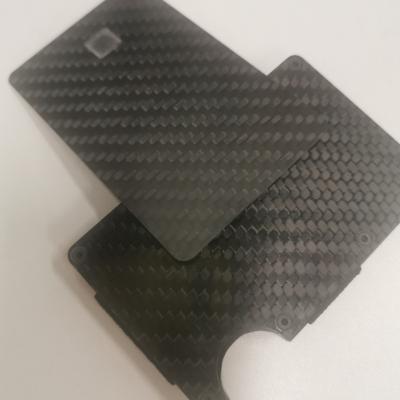 China OEM Preppy Innovative Smart Business Design 2022 Style Slim Wallets Carbon Fiber Card Holder Credit Card Box for sale