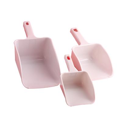 China High Quality Sustainable ABS Ice Cube Scoop Plastic 3 Size Ice Cube Shovel Set PET Feeding Spoon for sale