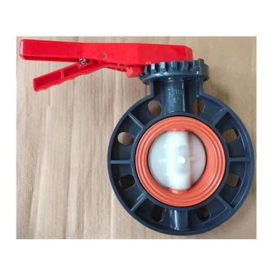 China General ATA 12 Years Factory UPVC Body PP Wholesale Disc FPM EPDM Gearbox Manual Butterfly Valves for sale