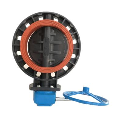 China General 12 years factory half wholesale full port price FPM UPVC upvc butterfly valve flywheel gearbox DN250 for sale