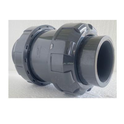 China Factory price General ANSI standard JIS DIN PN10 dn15 to dn100 PVC double unions wafer swing ball check valve for sale