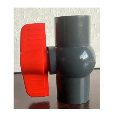 China General free sample cheap price factory sale dn15 to dn100 pvc plastic compact octagonal manual gray 2 way ball valve for sale