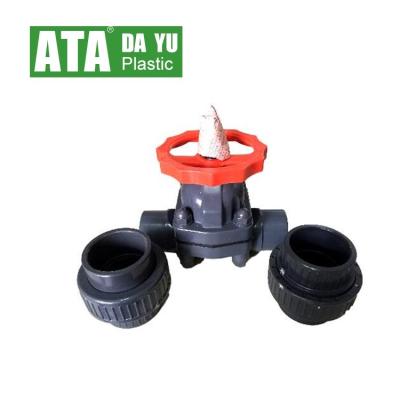 China General PVC Plug Thread Gate Valve Plastic Union Diaphragm Valve Type for sale