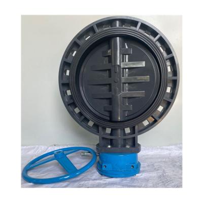 China Factory direct sale d371x wafer speed ABS anti-corrosion general seat UPVC FRPP PPH manual gray white butterfly valve for sale