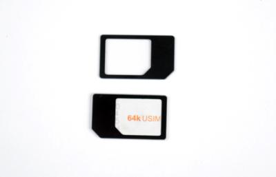 China 1.5 x 2.5cm 3FF To 2FF Nano SIM Adapter For IPhone 4S / Normal Mobile for sale