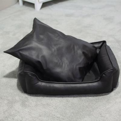 China PU Manufacturer Indestructible Pet Dog Sustainable Leather Outdoor Bed Sofa For Dog for sale