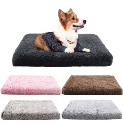 China Newcomer Cat Dog Mats Removable Cushion Cover Washable Plush Pet Bed Removable Fluffy Bed Long Plush Pet Bed for Dogs and Cats for sale