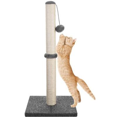 China Durable Large Cat Scratching Post, Cat Claw Scratcher with Hanging Ball, Durable Cat Furniture with Sisal Rope for sale