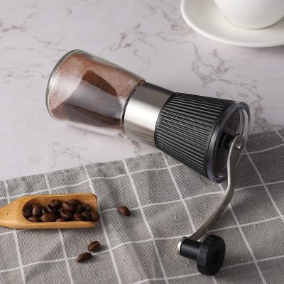 China 2021 Viable New Conical Burr Mill Glass Manual Coffee Grinder for sale