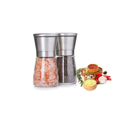 China Amazon Sustainable Hot Sale Stainless Steel Glass Pepper Grinder for sale