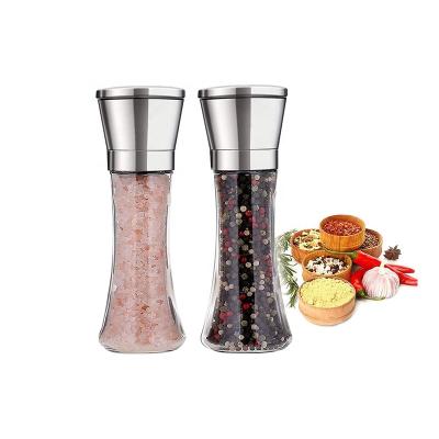 China Amazon Viable Hot Sale Wholesale Stainless Steel Manual Salt and Pepper Grinder Set For Spices for sale