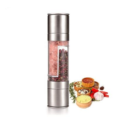 China Amazon Viable Stored Hot Salt 2 In 1 Salt And Pepper Grinder Mill With Adjustable Coarseness for sale