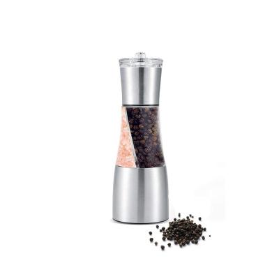 China Factory Sustainable Manual Small Quantity Order Stainless Steel Duo 2 In 1 Salt And Pepper Grinder for sale