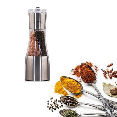 China Viable factory wholesale manual stainless steel salt and pepper grinder for sale