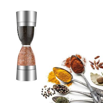 China Factory Sale Sustainable Manual Stainless Steel Salt and Pepper Mill 2 in 1 for sale