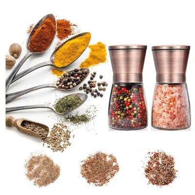 China Factory direct sale viable manual copper stainless steel salt and pepper grinder for sale