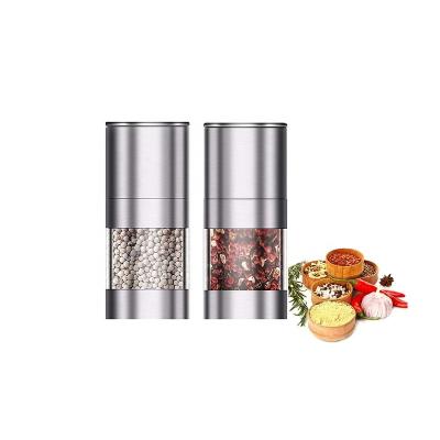 China Mini Factory Sale Low MOQ Salt Pepper Grinder Set With Adjustable Viable Coarseness for sale