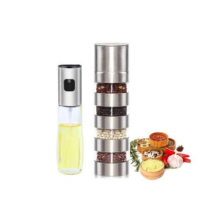 China Cheap factory price viable detachable 4 in 1 adjustable stainless steel salt and pepper spice grinder with adjustable coarseness for sale