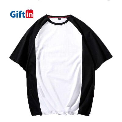 China Anti-Wrinkle Cotton Joined Elbow Sleeve Lovers Women Men Unisex Raglan Gym Crew Neck 200Gsm Soft Comfortable T-Shirt for sale