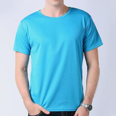 China White Anti-Shrink Sports Breathable Dry Fit Polyester Birdeye Comfortable Men T-Shirt for sale