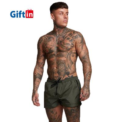 China summer fashion men's white fitness gym Anti-wrinkle shaping shorts breathable quick-drying slim comfortable outdoor sports for sale